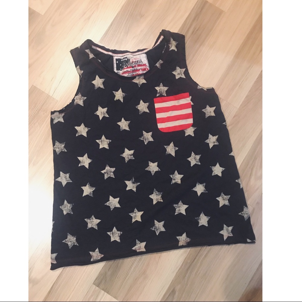 American flag tank top